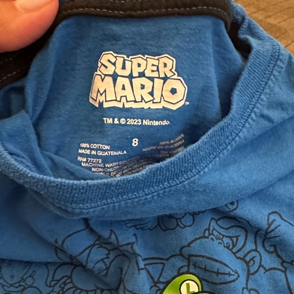 Nintendo Super Mario Blue Long Sleeve Shirt - Picture 2 of 5
